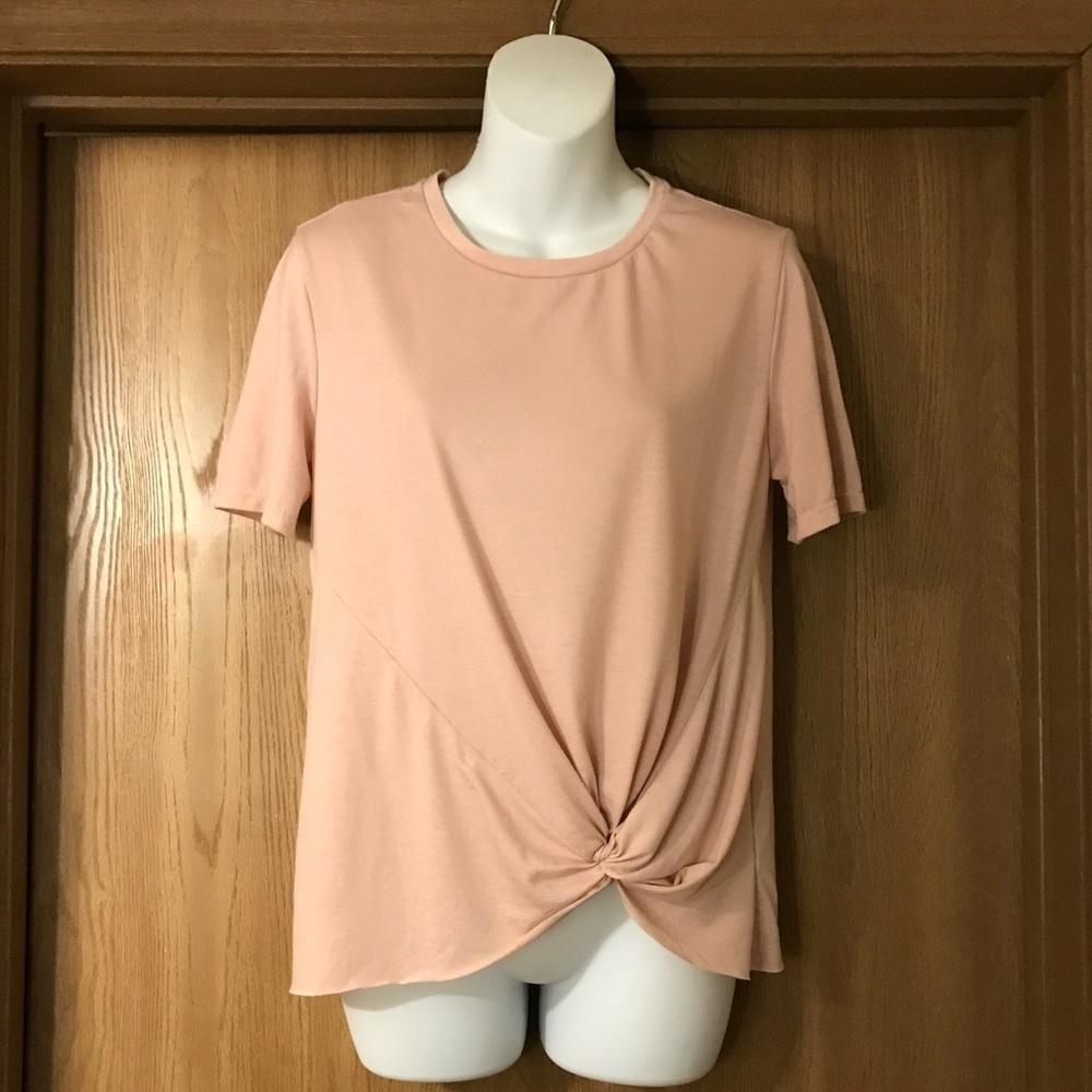 Hippie laundry pink shirt with knot - M​​​​​​​
